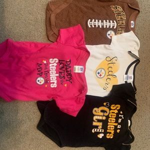 Steelers 3-6 Month onesies
